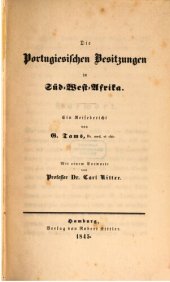 book Die portugiesischen Besitzungen in Südwest-Afrika