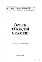 book Özbek Türkçesi Grameri