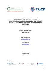 book ¿Más verde dentro que fuera? Efectos de las áreas naturales protegidas sobre la deforestación y el bienestar en la amazonía (Perú)