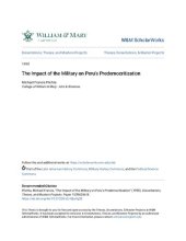 book The Impact of the Military on Peru's Predemocritization