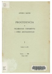 book Procedencia di palabranan Papiamentu i otro anotacionnan I and (II letter A te ZJ)