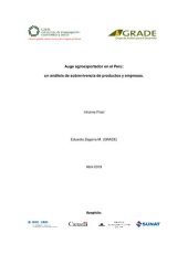 book Auge agroexportador en el Perú: un análisis de sobrevivencia de productos y empresas. Informe Final