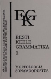 book Eesti keele grammatika. 1., Morfoloogia sõnamoodustus