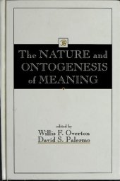 book The Nature and Ontogenesis of Meaning