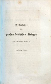 book Geschichte des großen deutschen Krieges vom Tode Gustav Adolfs ab mit besonderer Rücksicht auf Frankreich / bis zum Schluße des Westfälischen Friedens