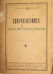 book Equivocaciones. Ensayos sobre literatura penúltima