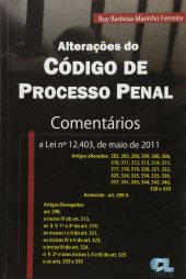 book Alteracoes Do Codigo De Processo Penal - Comentarios