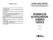 book Introdução ao pensamento jurídico crítico