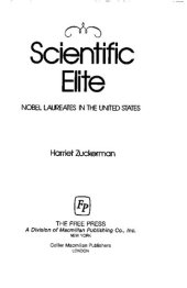 book Scientific Elite: Nobel Laureates in the United States