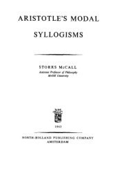 book Aristotle's Modal Syllogisms