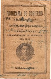 book Programa de gobierno del comandante Luis M. Sánchez Cerro, candidato a la presidencia de la República del Perú