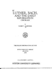 book Luther, Bach, and the Early Reformation Chorale