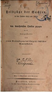 book Die Feldzüge der Sachsen in den Jahren 1812 und 1813