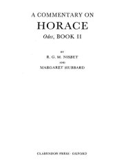 book A Commentary on Horace: Odes, Book II