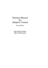 book Solution Manual for Adaptive Control, 2nd Edition