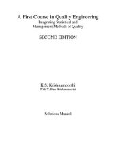 book Solutions Manual for A First Course in Quality Engineering Second Edition