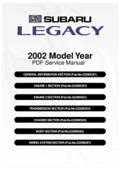 book 2002 Subaru Legacy Outback Service Manual