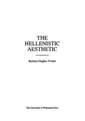 book The Hellenistic Aesthetic