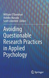 book Avoiding Questionable Research Practices in Applied Psychology