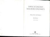 book Open economy macroeconomics : theory, policy and evidence