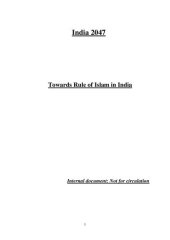 book India 2047: Towards Rule of Islam in India (Roadmap for regaining the glory of Islam in India by 2047)