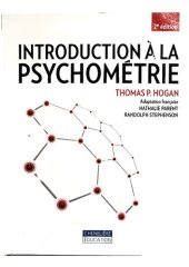 book Introduction à la psychométrie