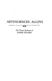 book Arts/Sciences: Alloys