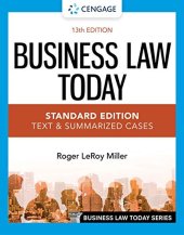 book Business Law Today - Standard Edition: Text & Summarized Cases (MindTap Course List)