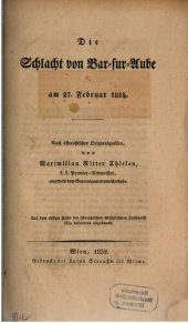 book Die Schlacht von Bar-sur-Aube am 27. Februar 1814