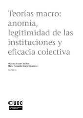 book Teorías macro: anomia, legitimidad de las instituciones y eficacia colectiva