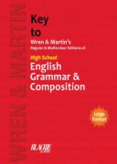 book Key To Wren & Martin's Regular & Multicolour Edition Of High School English Grammar & Composition