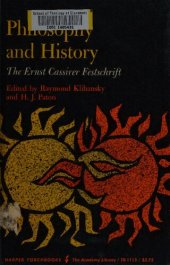 book Philosophy and History; Essays presented to Ernst Cassirer