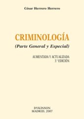 book Criminología: (parte general y especial)