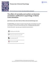 book The effect of normality and outliers on bivariate correlation coefficients in psychology: A Monte Carlo simulation