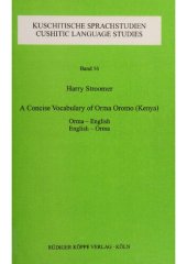 book A Concise Vocabulary of Orma Oromo (Kenya) - Orma-English and English-Orma