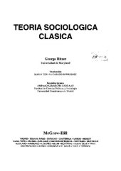 book Teoría sociológica clásica