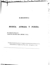 book El rescate de la música aimara (Aymara) y poesía