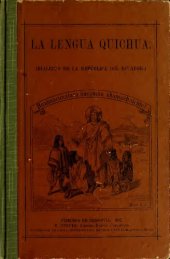 book La lengua quichua (dialecto de la República del Ecuador)