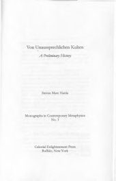 book Von Unaussprechlichen Kulten. A Preliminary History