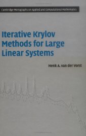 book Iterative Krylov Methods for Large Linear Systems 