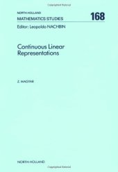 book Continuous Linear Representations