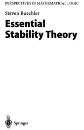 book Essential Stability Theory 