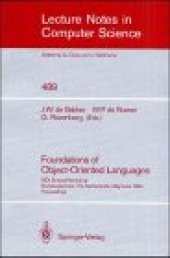 book Foundations of Object-Oriented Languages: REX School/Workshop Noordwijkerhout, The Netherlands, May 28–June 1, 1990 Proceedings