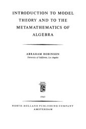 book Introduction to Model Theory and to the Metamathematics of Algebra