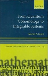 book From Quantum Cohomology to Integrable Systems 