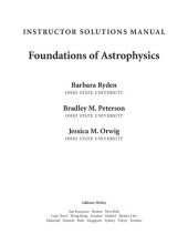 book Foundations of Astrophysics Instructor Solutions Manual