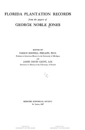 book Florida plantation records from the papers of George Noble Jones