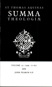 book Summa Theologiae: Volume 25, Sin: 1a2ae. 71-80