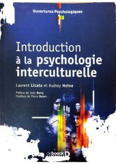 book Introduction à la psychologie interculturelle