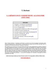 book La résistance communiste allemande 1933-1945